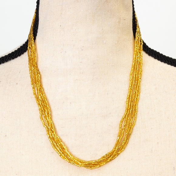 Boho metallic beaded strands Andrew Stone Himalayan Gems set of 8 layered look - Picture 9 of 16